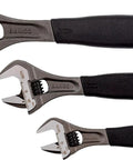 Alloy Steel Metric Adjustable Wrench Set 3 Piece For Plumbing Automotive And DIY Projects With Precise Adjustment and Non Slip Grips