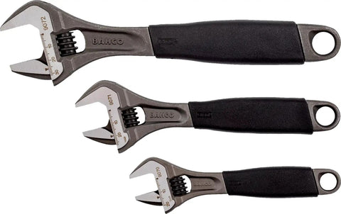 Alloy Steel Metric Adjustable Wrench Set 3 Piece For Plumbing Automotive And DIY Projects With Precise Adjustment and Non Slip Grips