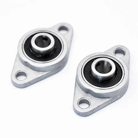 Pro Grade 10 Pack KFL08 8mm Pillow Block Bearings With Zinc Alloy And Chrome Steel Self Aligning Housing For Heavy Duty Grinds Zero Drama Workflows Where Your Machine Shop Build Projects Daily Use Must Perform Under Pressure Without Fail. two zinc alloy flange bearings on white