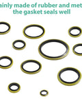 378 Piece NBR Metal Bonded Sealing Washer Kit With 12 Sizes M6 Through M30 For Automotive Self Centered Seal Gasket Repair Set