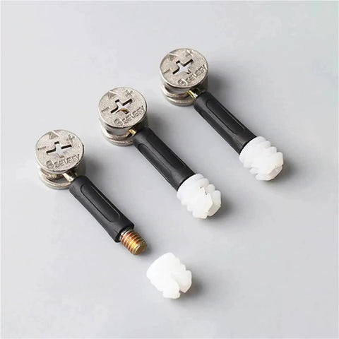 Built Different 50 Pcs 3 In 1 Cam Lock Hardware Set Rust Proof Cam Screw Eccentric Wheel Nuts for cabinet assembly.