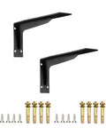 Heavy Duty Metal Shelf Brackets For Wall Mount Storage Straight Up Zero Fuss Setup with screws for home organization