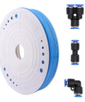 Blue PU Tubing 4Mm OD 2.5Mm ID For Pneumatic Hoses Air Compressor Pipe 200 Meter Kit With Straight Connectors Elbows And Splitters
