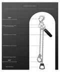 Heavy Duty Mini Hand Chain Hoist Lifting Tool Aluminum Alloy Wrench Hoist 0.75 Ton showing structure analysis and components.