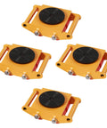 Heavy Duty Machinery Moving Kit with two handles, four rollers, 6 ton capacity, 13200 lb industrial machinery mover skate.
