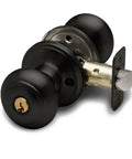 Colonial Style Dummy Interior Door Knob Matte Black Non Turning Handle For French Doors And Closets ANSI Grade 3 Certified