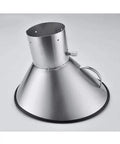 Heavy Duty Stainless Steel Fume Hood And Welding Smoke Extractor Featuring Fast Dust Removal System For Shop Ventilation Zero Fuss Setup Beefy Frame Built Solid To Last, top view of smoke extraction cone.