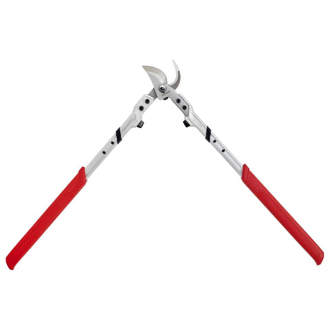 X Series Pro Bypass Lopper with Two and a Quarter Inch Cutting Capacity, showing open blades and red ergonomic handles