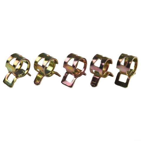 Grab This Epic 75 Piece Spring Hose Clamp Kit For Fuel Oil And Water Pipes With Leak Proof Binaural Design Heat Treated Steel Clips In Five Sizes To Fix Any Rattling Tube Or Fitting Real Easy Like A Pro., five heat-treated steel spring hose clamps in assorted sizes
