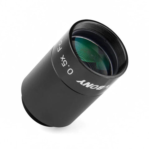 1.25 Inch 0.5x Focal Reducer For Telescope With C Mount Adapter To CCD Camera, cylindrical lens with black casing