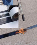 Pro Grade Premium Asphalt Crack Sealer Tape for Parking Lots Rubberized Hot Filler Joint Sealant Waterproof 4x50ft Black in use