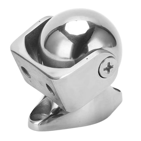Hefty Magnetic Door Stopper Made From Top Tier 316 Stainless Steel With Super Strong 8 Pound Magnet And Adjustable Rotating Head, close-up view.