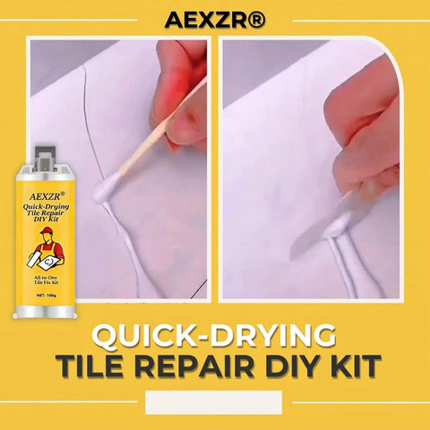 Quick Drying Tile Repair Kit For Ceramic Porcelain Granite And Marble DIY Crack Filler Set application close-up