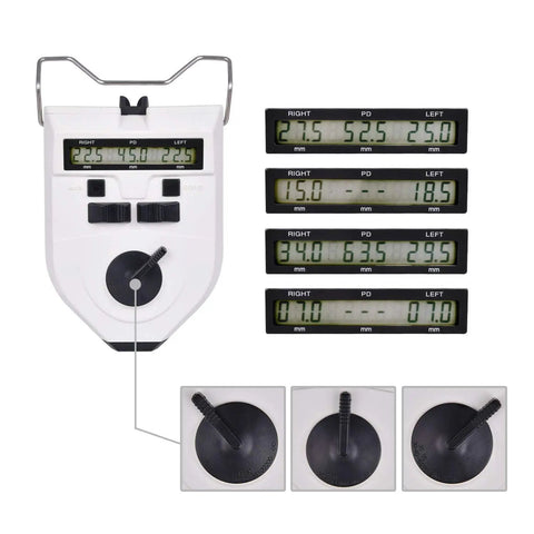 Optical Digital Pupilometer PD Meter With LCD Display White Finish For Precise Pupillary Distance Measurements Pro Grade Accuracy.