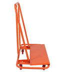 Side view of Heavy Duty Drywall Sheet Cart with Detachable Material Handling System, showcasing rugged steel frame and wheels