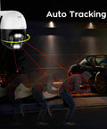 2K Auto Track PTZ Outdoor Security Camera with Color Night Vision tracking motion at night with auto flood lights