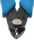 Close-up of Pro Grade Micro Shear Flush Cutter 18 AWG Capacity Five Inch Overall Length Alloy Steel Construction blade