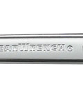 QuadBox 3 Piece 12 Point Reversible Ratcheting Wrench Set SAE Built From Industrial Steel With High Polish Nickel Chrome Finish in close-up view