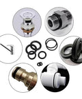 Rubber O-ring and washer assortment kit, 225 pieces, for heavy-duty plumbing, automotive, and DIY projects