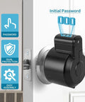 No Sweat Combo Door Knob Lock Child Proof Cover Seals Keyholes For Bedroom And Bath Faucets Water Gas Valves, showing password mechanism and dual protection.