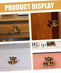 4 Pack Retro Frog Shape Pull Handles for Cabinets and Drawers installed on various wooden surfaces and colors