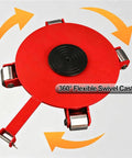 Tough As Nails 360 Swivel Skate Dolly with red 360° swivel casters for smooth movement across factory floors.