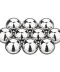 Rock Solid 10 Pack 3/8 Inch Mirror Polished Bearing Balls Machined From Beefy 440C Stainless Steel And Rated G10 Precision shown.