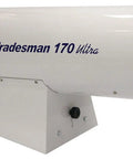 No Nonsense Portable Lp Gas Heater Cranking Out 170000 Btu Forced Air Warmth With Heavy Duty Steel Body visible from side angle.