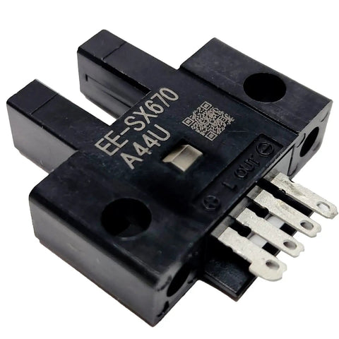 EE-SX670 Photoelectric Sensor Grooved Slot Type Connector with visible terminals, designed for high-speed detection and industrial use.