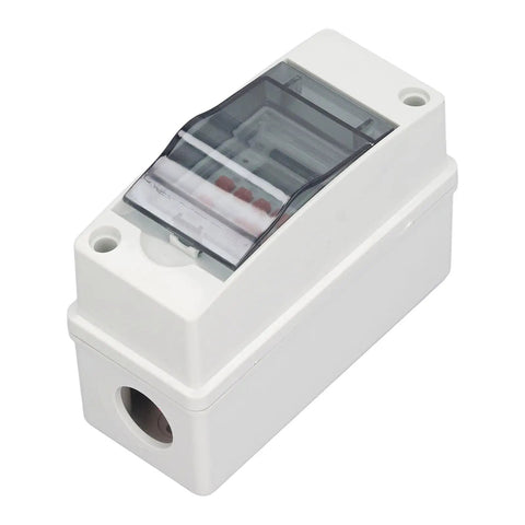 Heavy Duty Programmable Timer Switch For Pool Pump And Heater Brings Crisp LCD Display in white outdoor housing.
