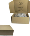 Box of 4 Piece 180 Degree And 175 Degree Large Angle Soft Close Frameless Cabinet Hinges Set With 24 Self Tapping Screws