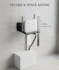 Wall Mounted Router And Electronics Mounting Bracket One Piece Construction For A Floating Shelf Setup In Carbon Steel Elevating Routers