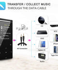 64GB Bluetooth MP3 Player With Sport Armband For Running FM Recording Shuffle Play Line In Voice Recording HiFi Sound Multifunction Metal Shell Lossless Music Player Built For Workouts And On The Go Tunes with data transfer options