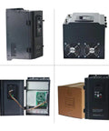 380V 15KW Vector VFD Inverter For Three Phase Motors 20HP Speed Controller Heavy Duty AC Drive Frequency Converter Inverter Motor Controller Precise Speed Regulation, front and rear views