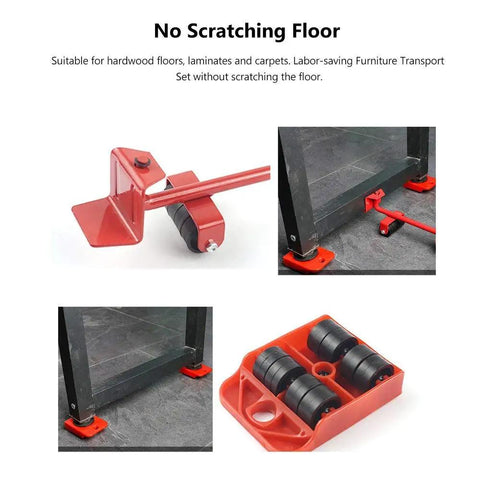 Haul Heavy Gear With Ease Use This Durable Furniture Lifter Tool Set Featuring Smooth Gliding Wheels And Sliders for safe floor transport.