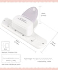 Adjustable Postage Stamp Border Punch For Scrapbooking And Card Making, Stamp Shaped Paper Punch for DIY in mauve finish, dimensions 160x92mm