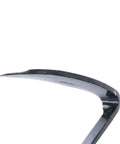 Close-up of the curved durable steel blade on a Garden Scythe For Weeding And Lawn Care With Durable Steel Blade And Ergonomic Handle.