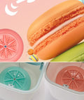 Colorful interior view of the Knock Out Your Laundry Hustle With Slick Portable Mini Washing Machine featuring blue drum spin.