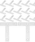 Beefy Heavy Duty Stainless Steel Corner Bracket Plates, Thick T Shaped Angle Braces For Metal And Wood Panels, multiple view