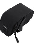 Under Seat Bike Bag With 3D Shell Ultra Lightweight 0.75L Storage Pouch For Riders Easy Hook And Loop Strap On Quick Install Polyester Durable Waterproof Black