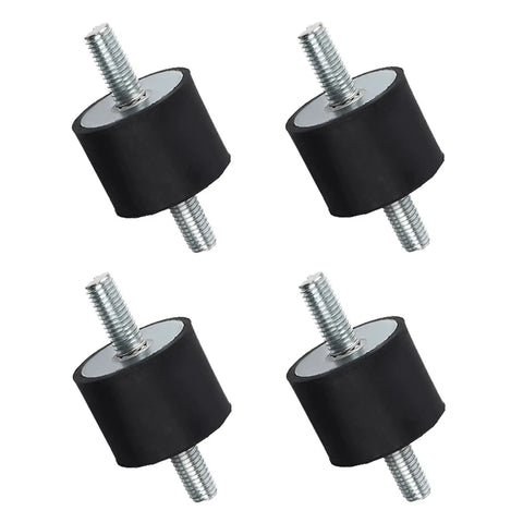 Pack of 4 Anti Vibration Rubber Mount M10 40x30 Shock Damper For Air Compressor, Pump, Motor, And Generator, Industrial Grade Vibe Dampener, Heavy Duty Threaded Rubber Mount