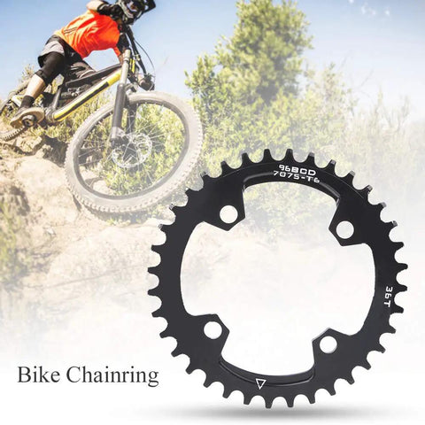 96 BCD Narrow Wide Round Bike Chainring 36T For Mountain Bikes, Pro Grade Aluminum Alloy Construction