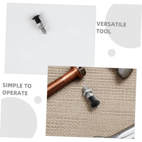 Heavy Duty Stainless Steel Reset Spring Indexing Plunger With Knockout Self Locking Grip For Precision Shop Tools and Workshop Projects That Works Like A Charm Daily on a textured surface.