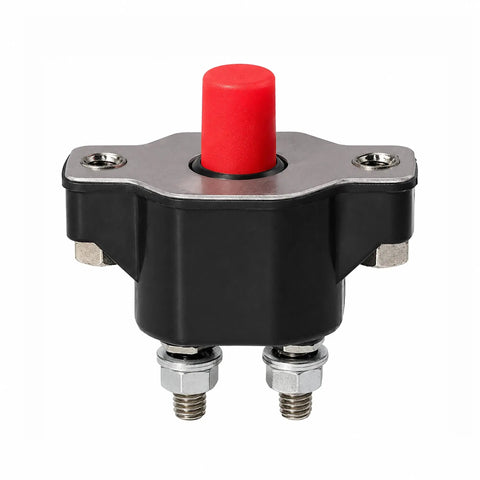 Heavy Duty 50 Amp Push Button Circuit Breaker Direct Drop In Replacement For Volvo Penta Mercruiser And Sierra Marine Systems with metal contacts.