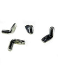 Bulletproof Projection Weld Screw Handy Four Pack Quarter Inch Twenty Right Angle Spade Fastener Built For Tight Squeezes C1010 Low Carbon Steel Heavy Duty Sheet Metal Bolt For Quick Job Sites, four screws angled for tight spaces.