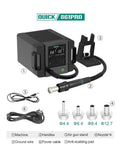 Hot Air Rework Station 1300W With AI Voice Control And Intelligent PID Temp, full color display, accessories, and components shown.