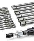 Pro Grade 20 Piece One Quarter Inch Drive Torque Screwdriver Set With 10 To 50 Inch Lbs Range Quick Release Bit Holder Locking Collar