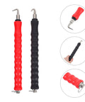 Housoutil 2Pcs Steel Rebar Wire Twisting Hook For Concrete And Fence Work Semi-Automatic Bender Tool in red and black grips.