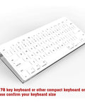 Acrylic Tilted Keyboard Stand For Compact 78 Key Keyboard, 11.8 Inch Width, White Silicone Strip Desk Riser for small desktops