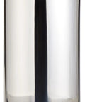 Heavy Duty T304 Stainless Ultra Whisper Quiet Resonator with polished surface and 2.25 inch ports for exhaust systems.